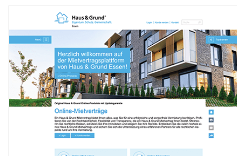 Projekt-Screenshot Haus & Grund Essen